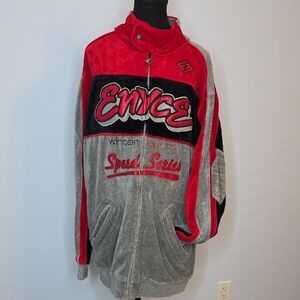 Enyce Red and Gray Zip-Up Jacket
